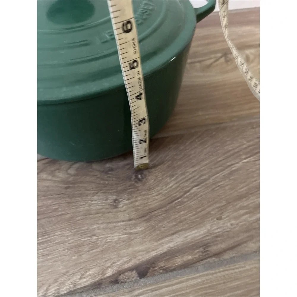Le Creuset 24 Green Enameled Cast Iron 4.5 Qt Stockpot French Dutch Oven Pan Lid